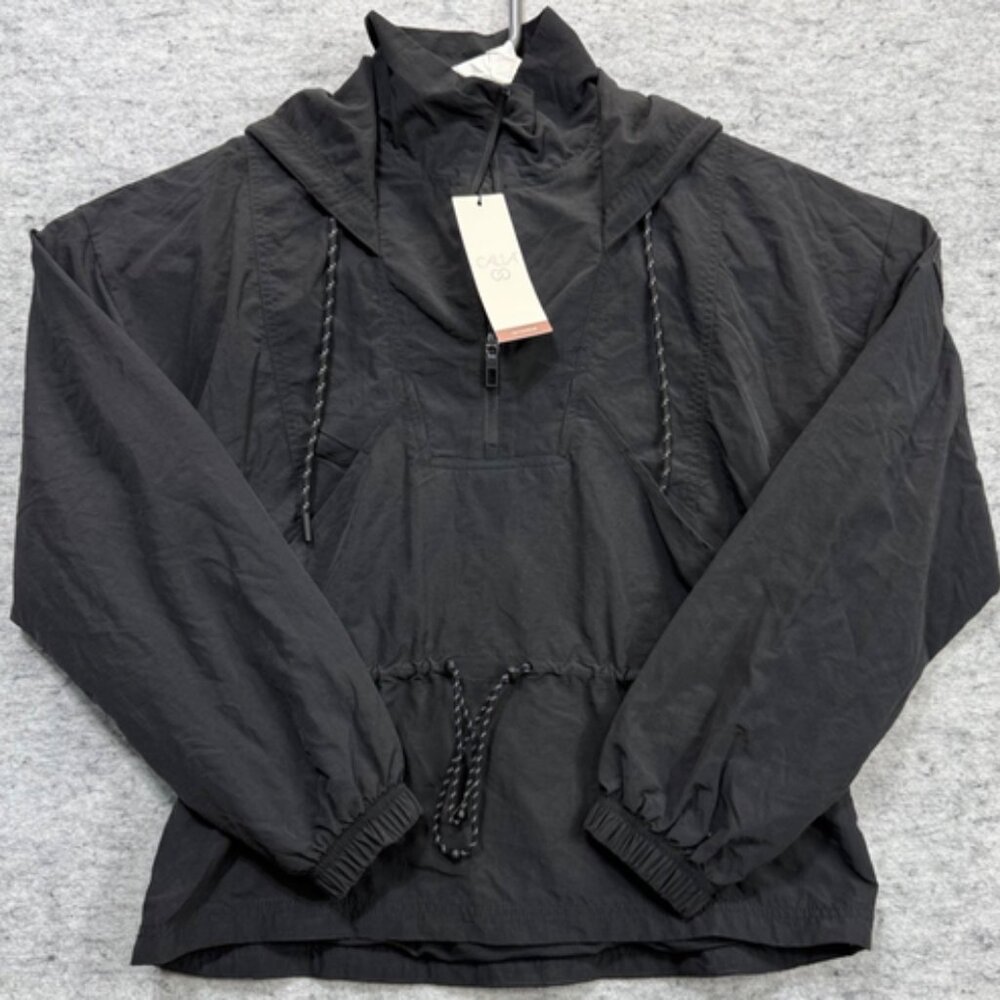 CALIA by Carrie Underwood Hooded Windbreaker Pure Black NWT
